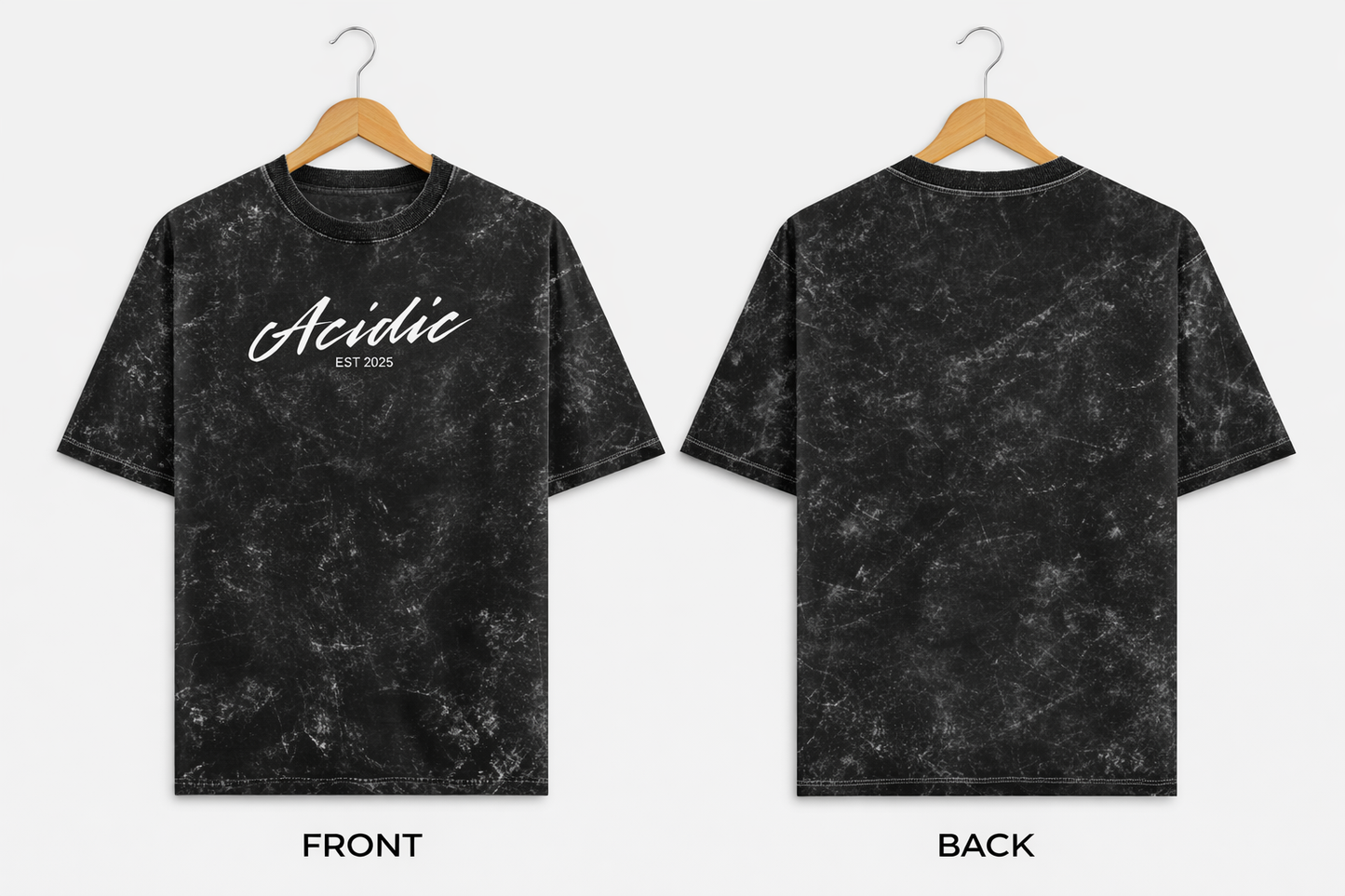 Acidic - Unisex Acid Washed Oversized Tee