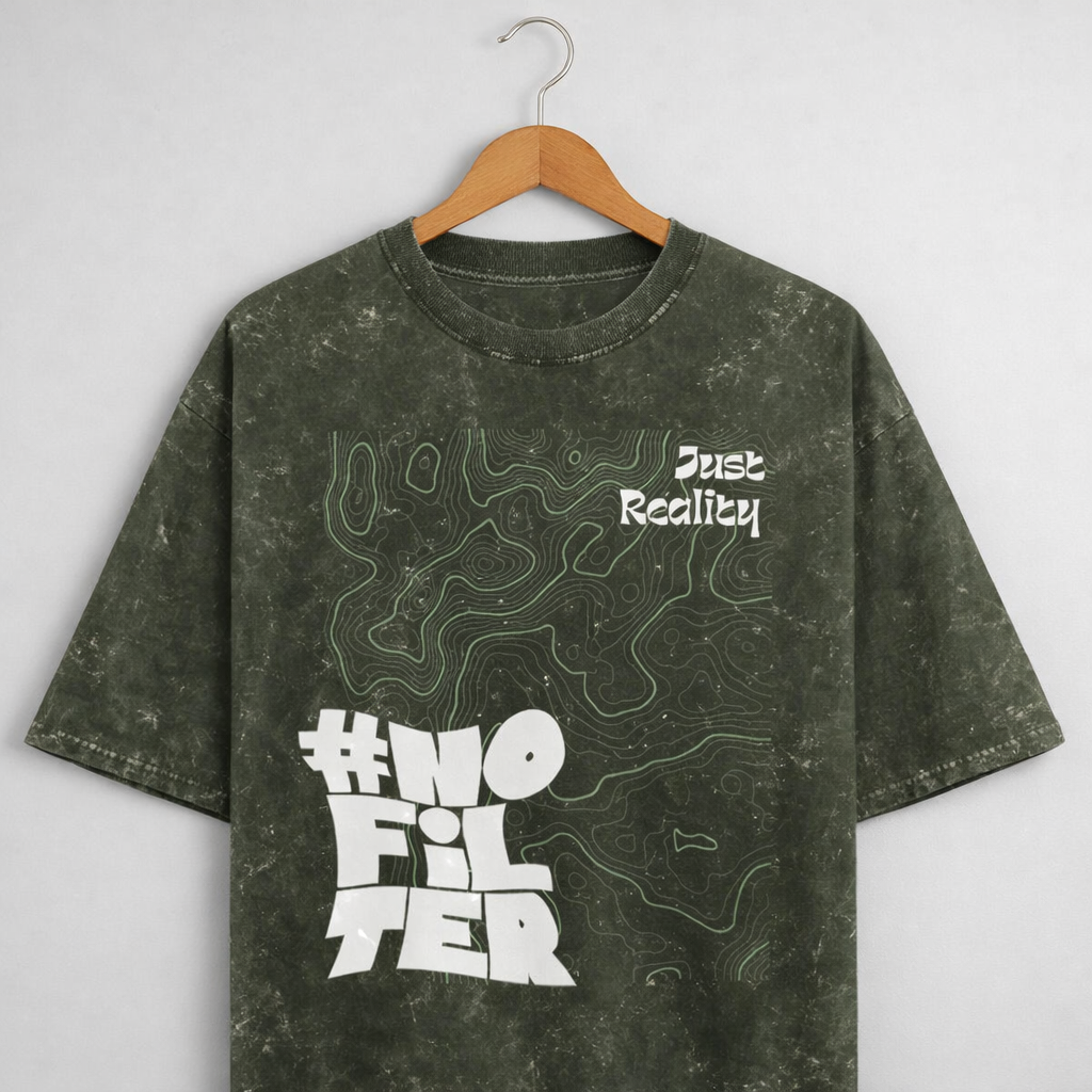 Reality: Unisex Acid Washed Oversized Tee