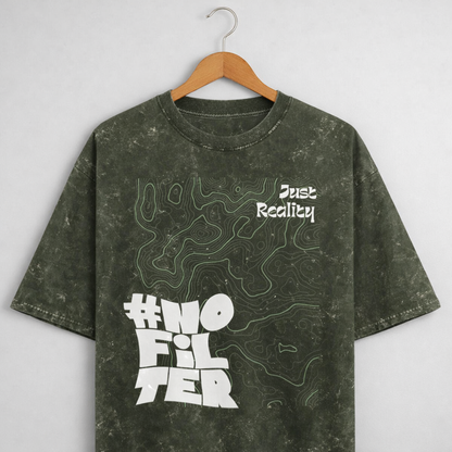 Reality: Unisex Acid Washed Oversized Tee