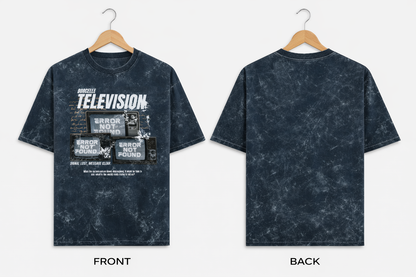 TV Unisex Acid Washed Oversized Tee