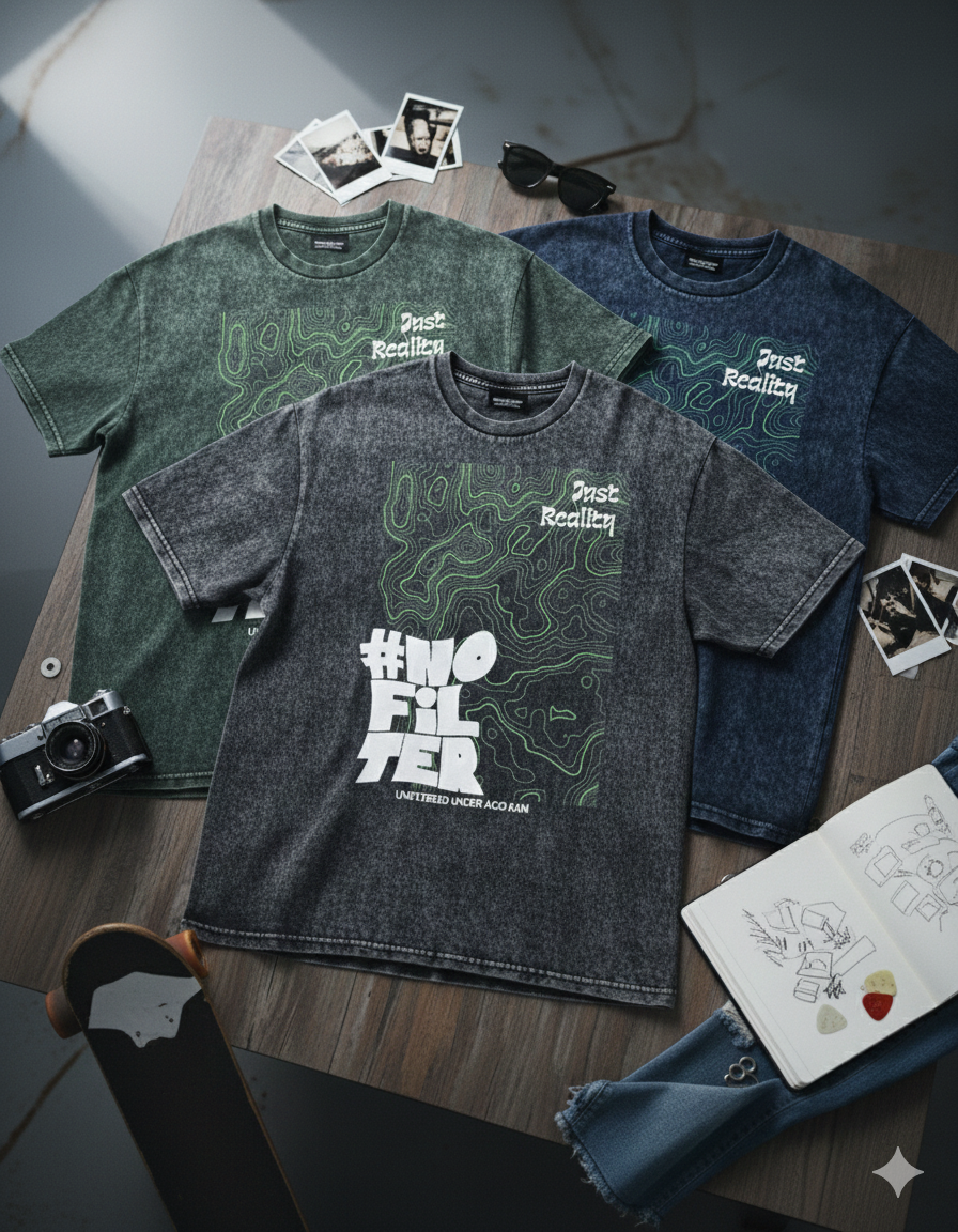 Reality: Unisex Acid Washed Oversized Tee