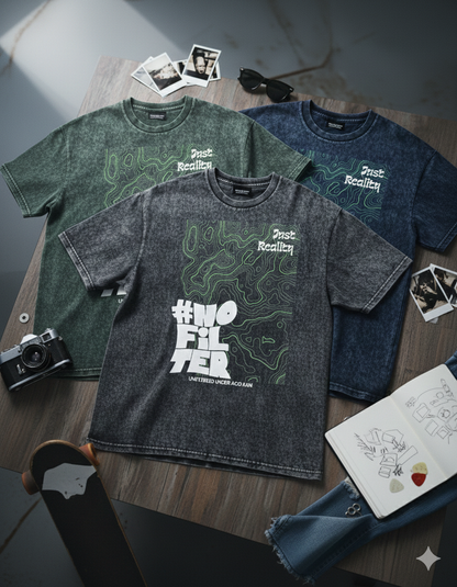 Reality: Unisex Acid Washed Oversized Tee