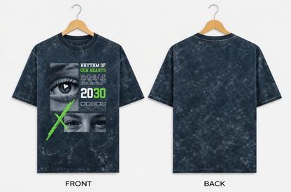 2030 - Unisex Acid Washed Oversized Tee