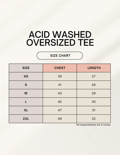 TV Unisex Acid Washed Oversized Tee